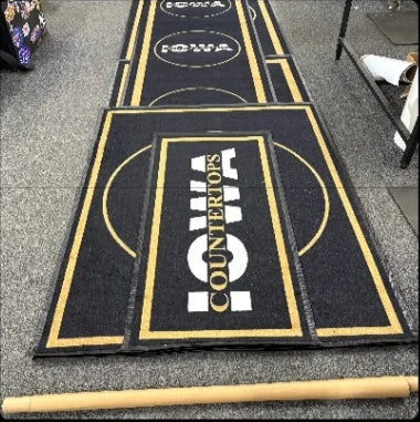 Custom branded runner mat for a Countertops business