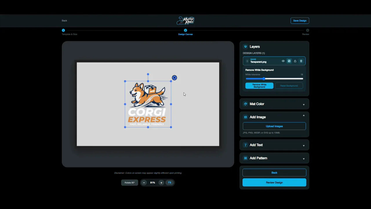 Create Designs Using Design Wizard